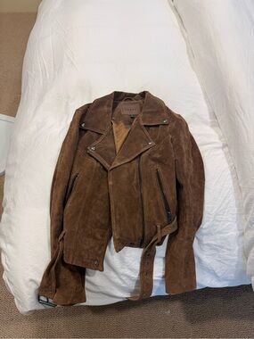 Blank NYC Brown Suede Moto Jacket